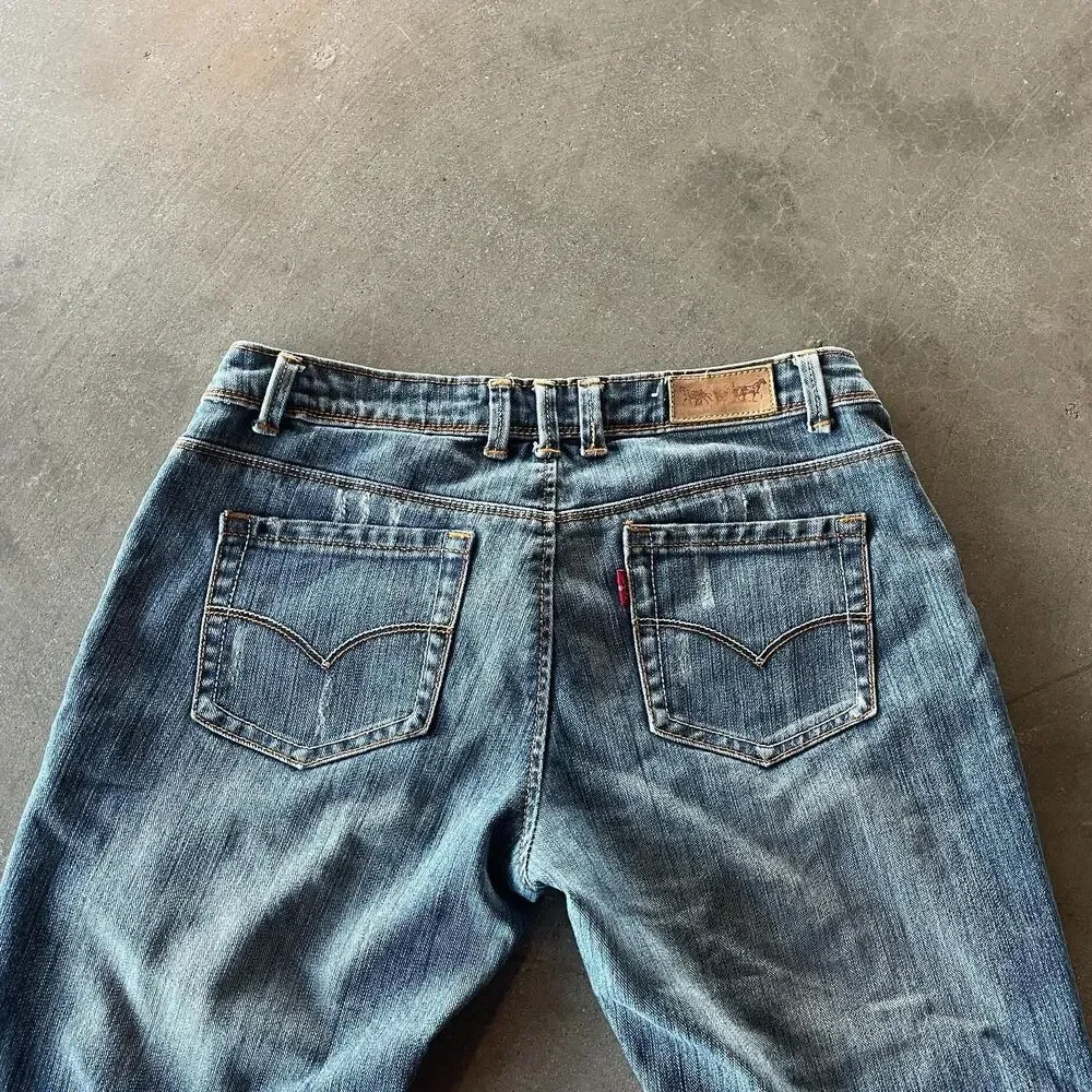 y2k Levi biker style low rise jeans - Picture 3 of 3